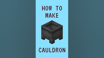 Minecraft: How to make a Cauldron #shorts #minecraft