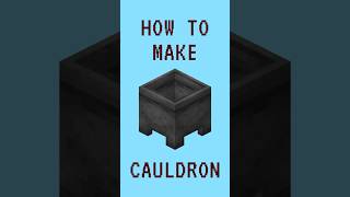 Minecraft: How to make a Cauldron #shorts #minecraft
