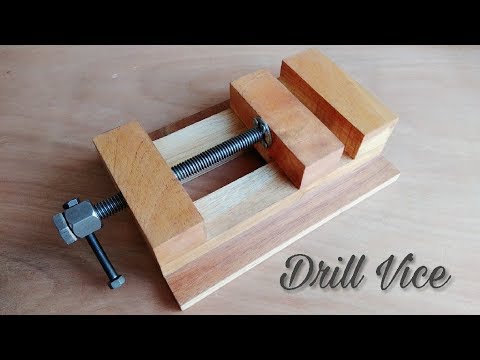 vice wooden drill press making vise diy woodworking