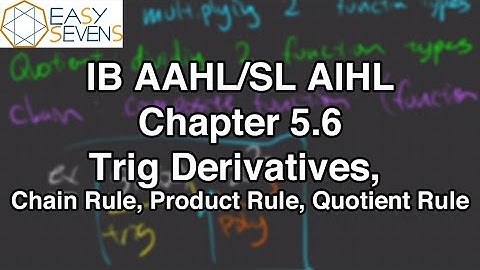 IB Calculus: 5.6 Trig Derivatives, Chain Rule, Product Rule, Quotient Rule - IB AA HL/SL AI HL