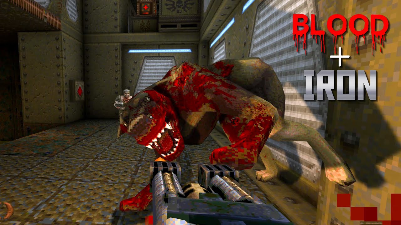 Quake: Dimension of the Past – E5M1 The Military Base (Blood & Iron V2, 4K/60)