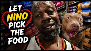 My XL AMERICAN BULLY Dog Nino Is Walking Around Tractor Supply Looking For Food