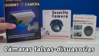 Matrona Citar cubo Camaras Falsas ✓ Review cámaras interior y exterior simuladas con led que  se ilumina de imitación - YouTube