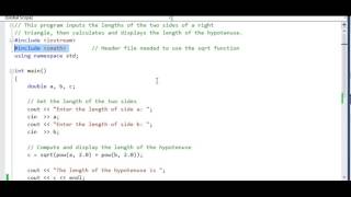 Math Library Functions - pow, sqrt