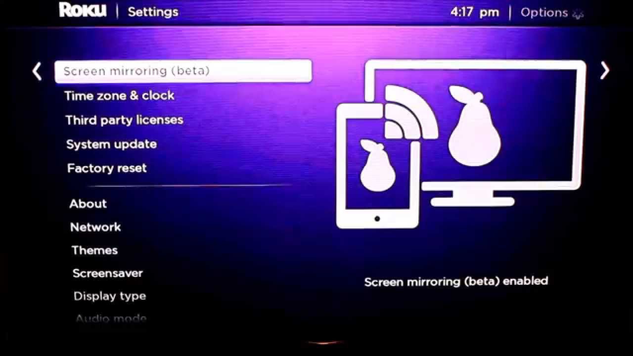 does roku tv have screen mirroring