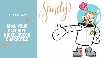 Draw Sandy of Nickelodeon using Procreate app on iPad Pro and Apple Pencil
