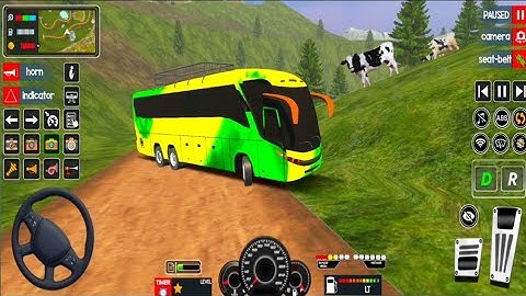 🚍 Offroad Bus Simulator 2024 | Dangerous Mountain Driving Gameplay | Coach Bus Driving