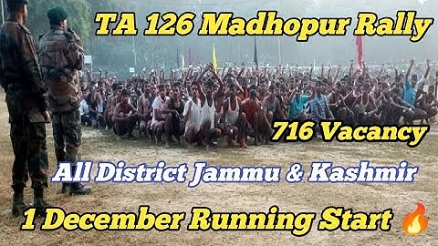 TA Army 126 Madhopur Rally ll All District Jammu & Kashmir ll 1 December Running Start 