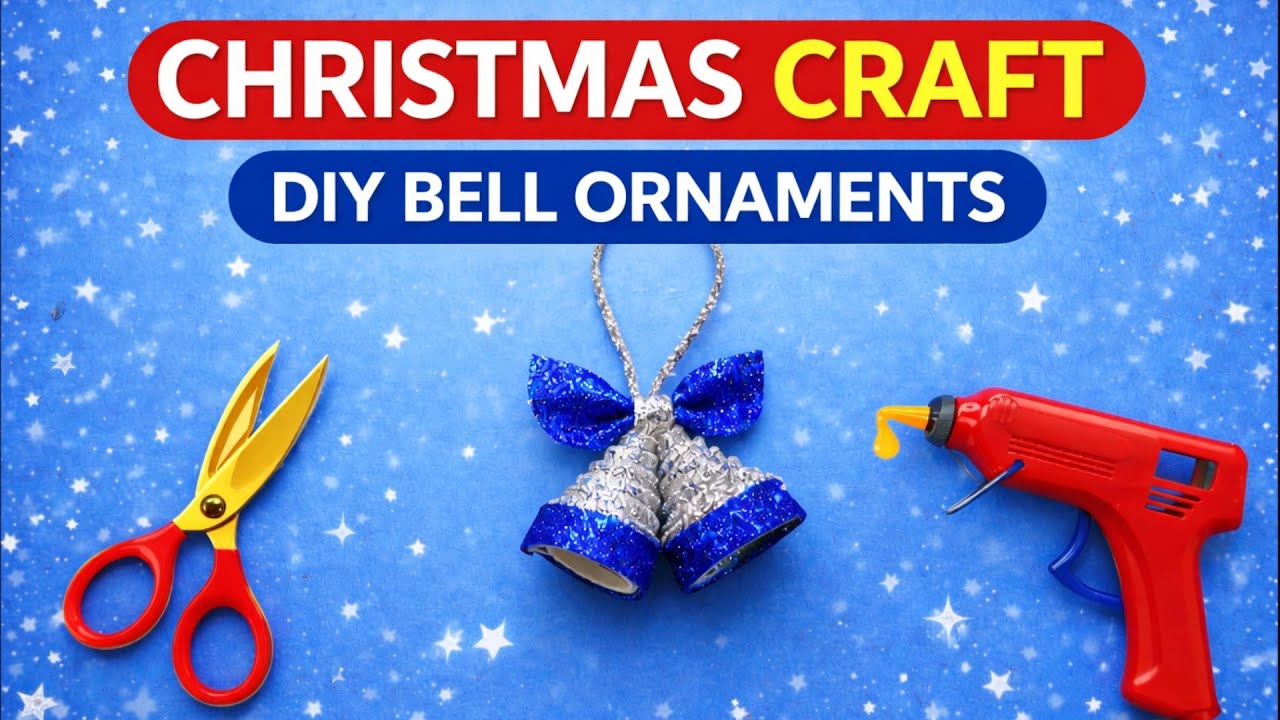 DIY Christmas Bell Ornaments 🔔 | Easy & Beautiful Christmas Craft