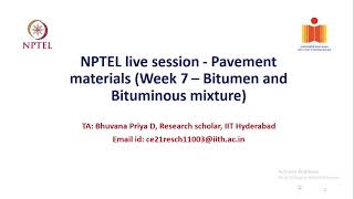Week 7 NPTEL pavement materials Numerical problem solving session