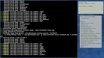 Arch Linux installation recording to kernel 5.16.5-arch1-1 (testing)