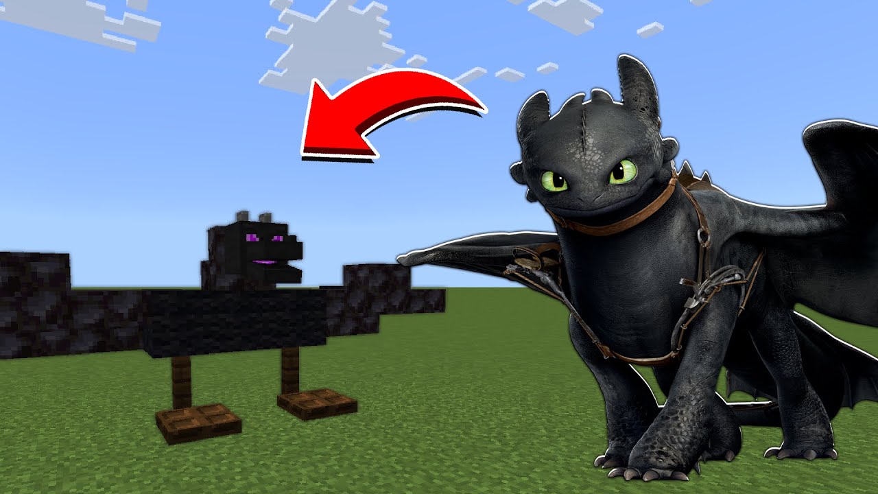 HOW TO TRAIN YOUR DRAGON (Toothless) in Add-on Minecraft PE! - YouTube