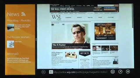 Windows 8 Tablet UI Demo