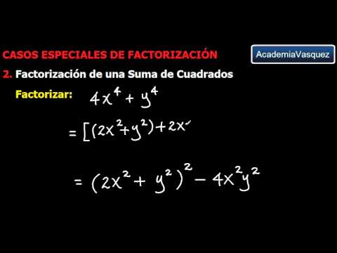 Factorización: Suma de Cuadrados
