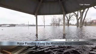 Major flooding along the Mississippi River