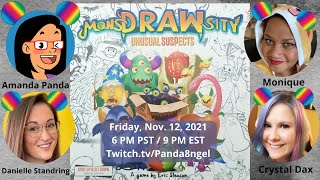 Panda, Mo, Danielle, & Crystal play Monsdrawsity: Unusual Suspects from Deepwater Games (Twitch VOD)