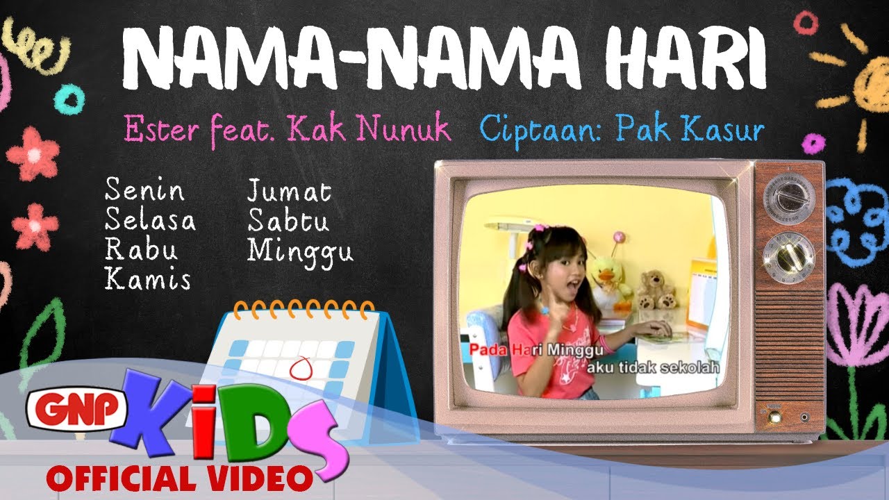 Nama Nama Hari - Ester | Lagu Anak Indonesia Populer