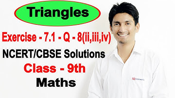 Chapter 7 Exercise 7.1 Question 8(ii,iii,iv)  - Triangles Class 9 Maths - NCERT Solutions