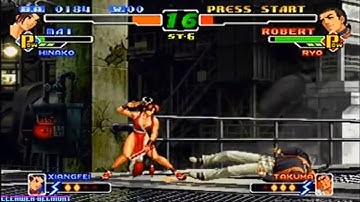 The King of Fighters 2000 (PS2) - Team Woman Playthrough l Played on PS2 real hardware