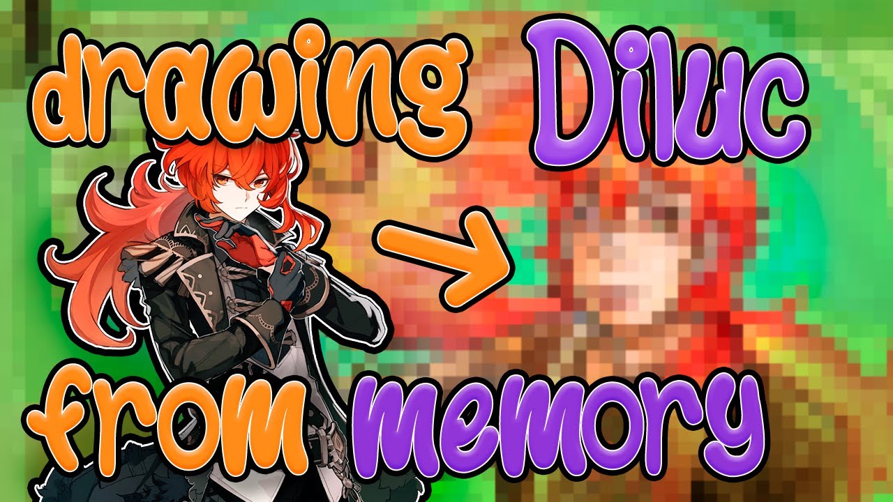 Drawing Genshin characters from memory (Part 5: Diluc)