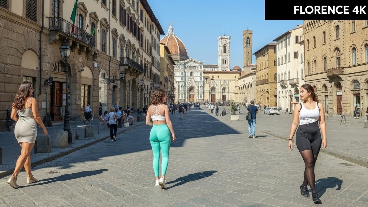 Walking Tour of Florence Italy | 4K Ultra HD Streets, History & City Life