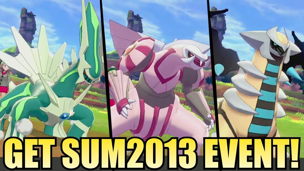 Pokemon Summer 2013 Shiny Sinnoh Trio - Dialga, Palkia & Giratina  Distribution NDS Event Rom [EUR]