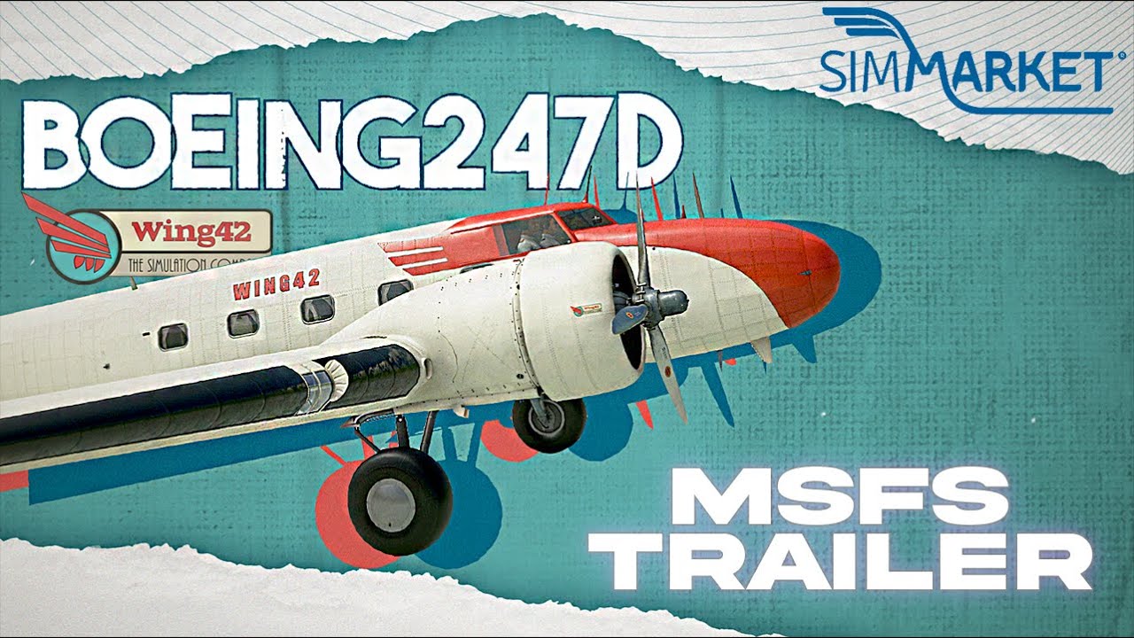 Boeing 247D for MSFS at SIMMARKET [Trailer] | 4K | Microsoft Flight Simulator