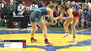 144 Lbs Cons 16 1 Haileigh Marcon Oklahoma Vs Madison Horn Minnesota