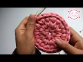Fundo de cesto grande de crochê com fio de malha tutorial | Edi Art Crochê