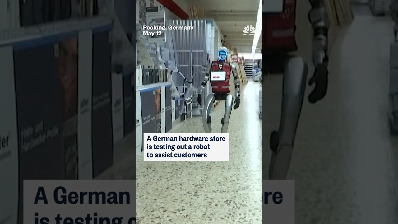 A German hardware store is testing out a robot to assist customers A German hardware store is testing out a robot to assist customers