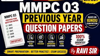 IGNOU Mmpc 03 previous year question papers! IGNOU Mmpc 03 important questions