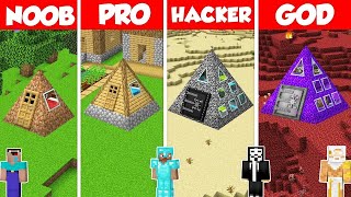 SECRET TRIANGLE HOUSE BUILD CHALLENGE - Minecraft Battle: NOOB vs PRO vs HACKER vs GOD / Animation