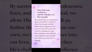 Give God Your Weakness | A Faith-Filled Message of Strength, Hope &amp; Trust