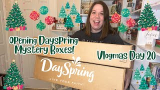 OPENING DAYSPRING MYSTERY BOXES 📦 + Daily Advent Devo & Calendars - Vlogmas Day 20