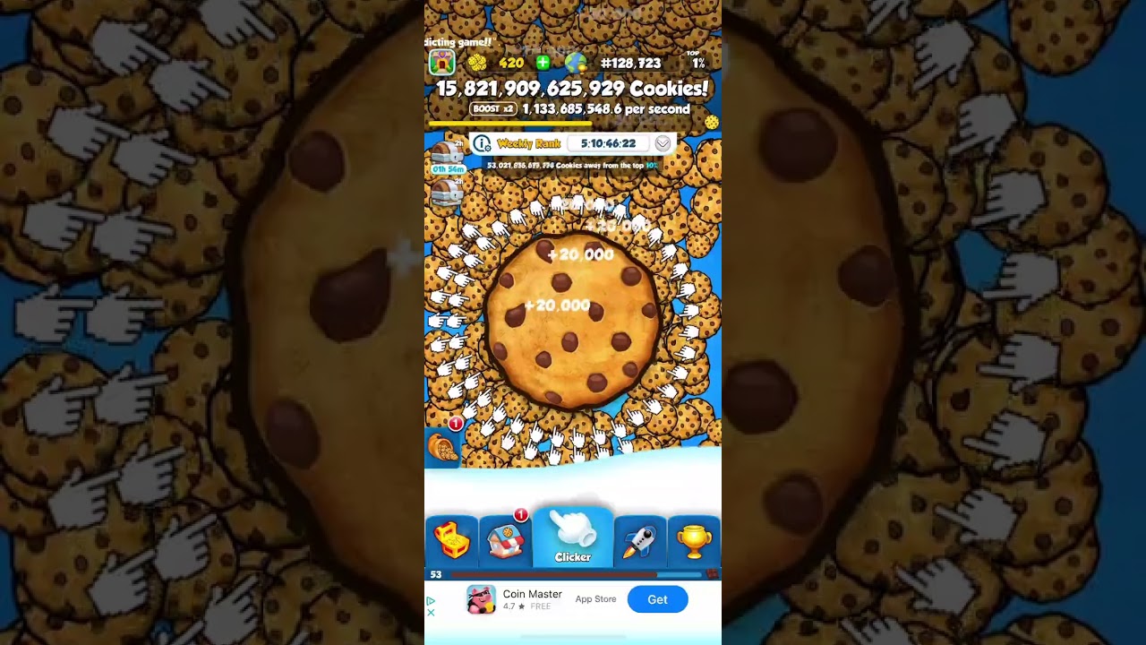 I am Climbing Up the Leaderboard on Cookie Clicker