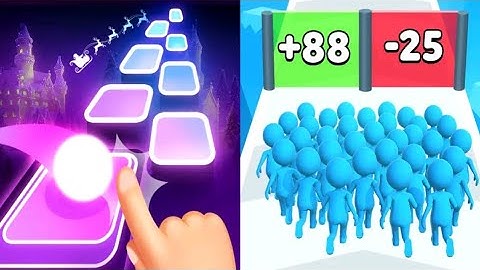 Tiles Hop Vs Count Masters - All levels Gameplay Android iOS Ep 1