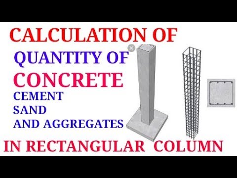 CALCULATION OF CEMENT SAND AND AGGREGATES FOR COLUMN