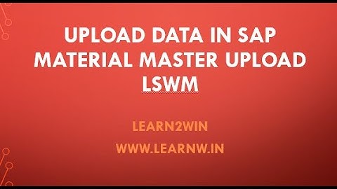 SAP Material Master data Upload | LSMW | Data upload | data conversion in sap  #lsmw #saplsmw