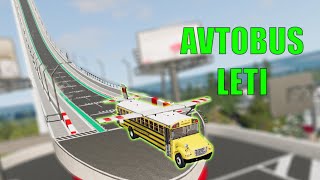 AVTOBUS S KRILI PROTI SKAKALNICI | BeamNG.Drive