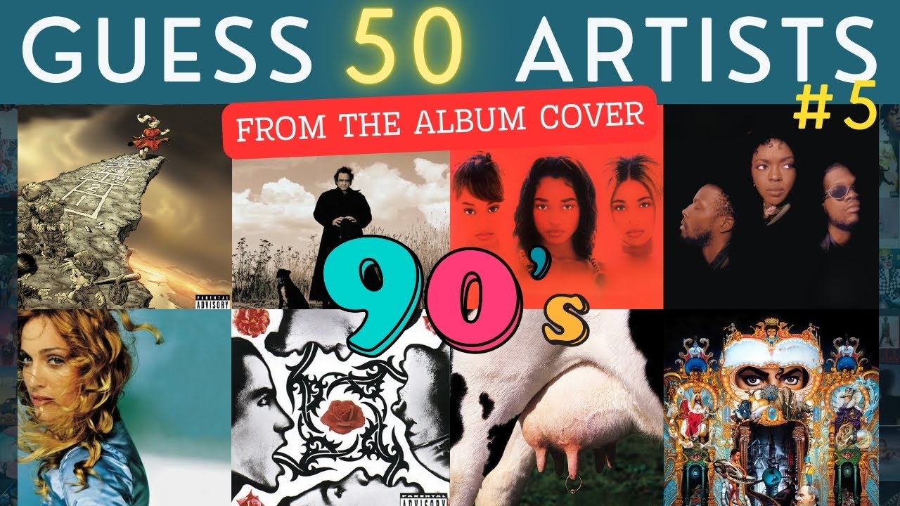 Iconic Album Cover Quiz #5 - 1990's Edition - Can you name the 50 Artists? 🎶- Music Quiz