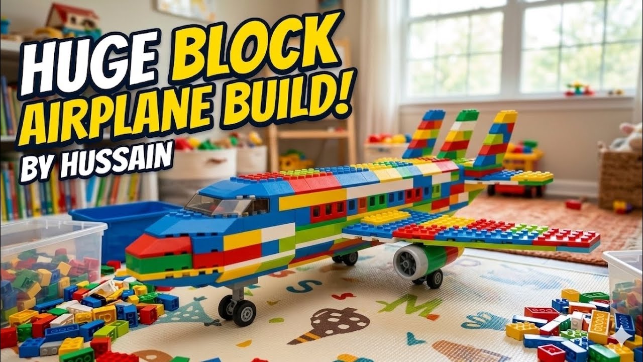 Blocks Airplane Build🛫 || Hussain's Mega Plane Build 🌈#buildingblocks ...