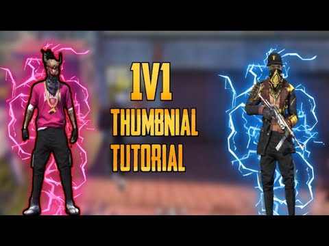 How To Make 1v1 Thumbnail Like Tsg Thumbnail Tutorial Sourabh Freefire Youtube