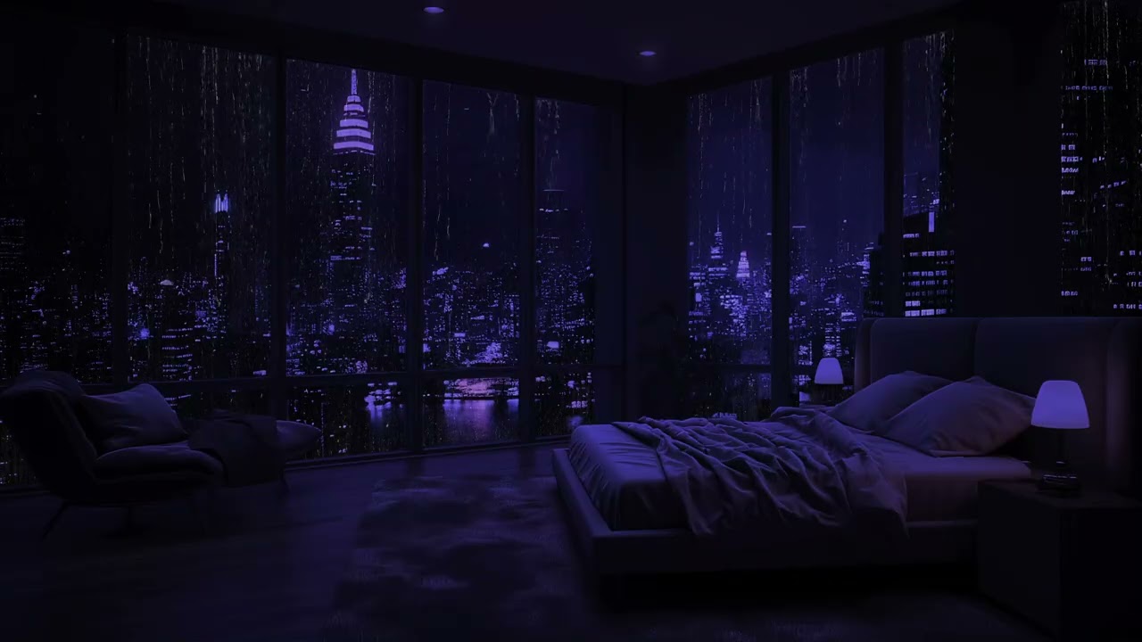 Noches Lluviosas en la Ciudad: Sonidos de Lluvia Curativos para la Paz Mental y la Relajación 🌧️