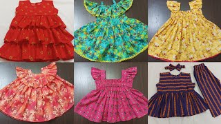 New baby girl frock design for this summer 2024 || baby girl frock cutting and stitching