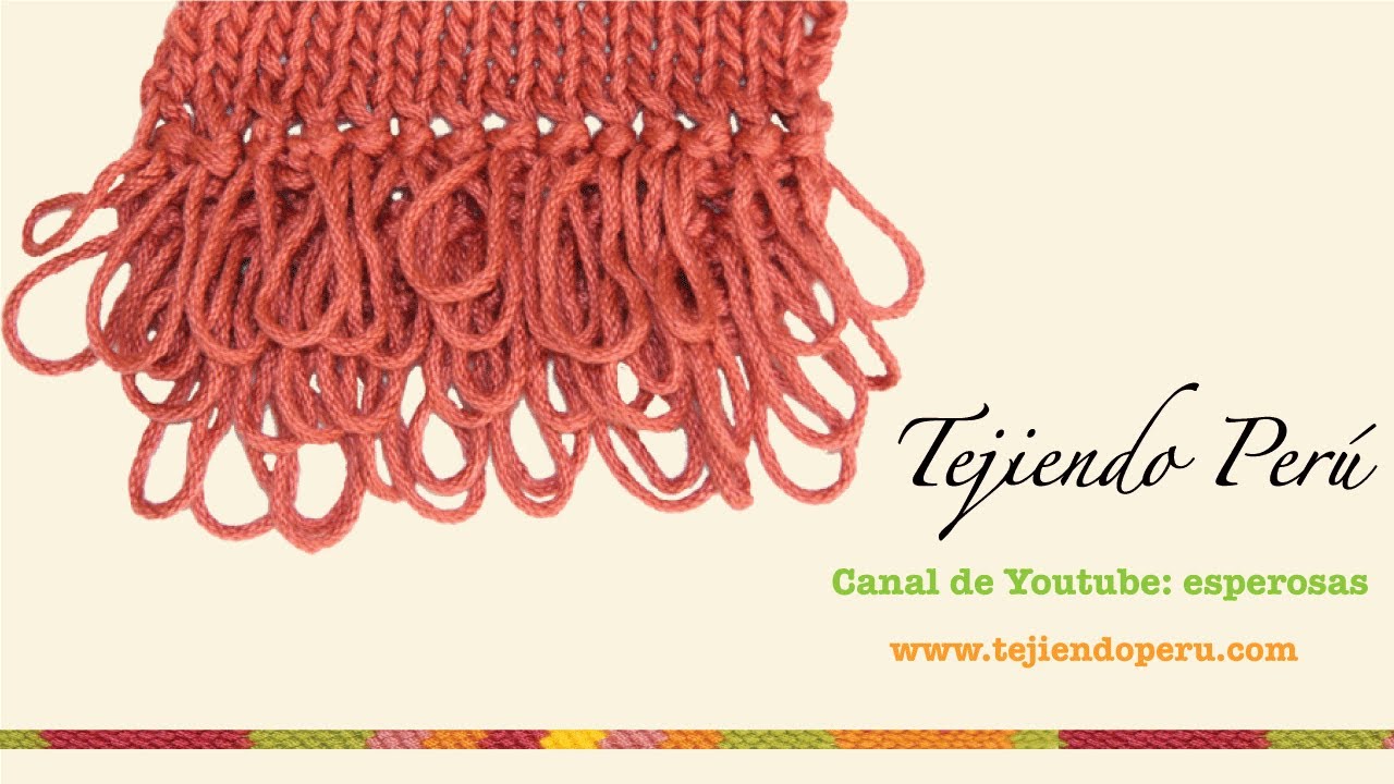 Dos agujas: punto rulo o bucle