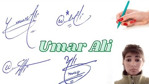 Umar Ali name signature style#name  signature with arooj