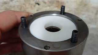 Mini torno manrod mr 300 tampão para placa, para não cair cavalos nas engrenagens da placa.