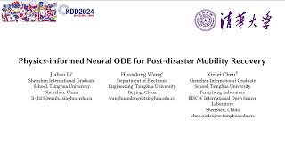 KDD 2024 - Physics informed Neural ODE for Post disaster Mobility Recovery