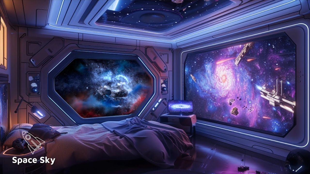 Relaxing Space White Noise | Cosmic Luma Loft in Deep Space | Deep ...