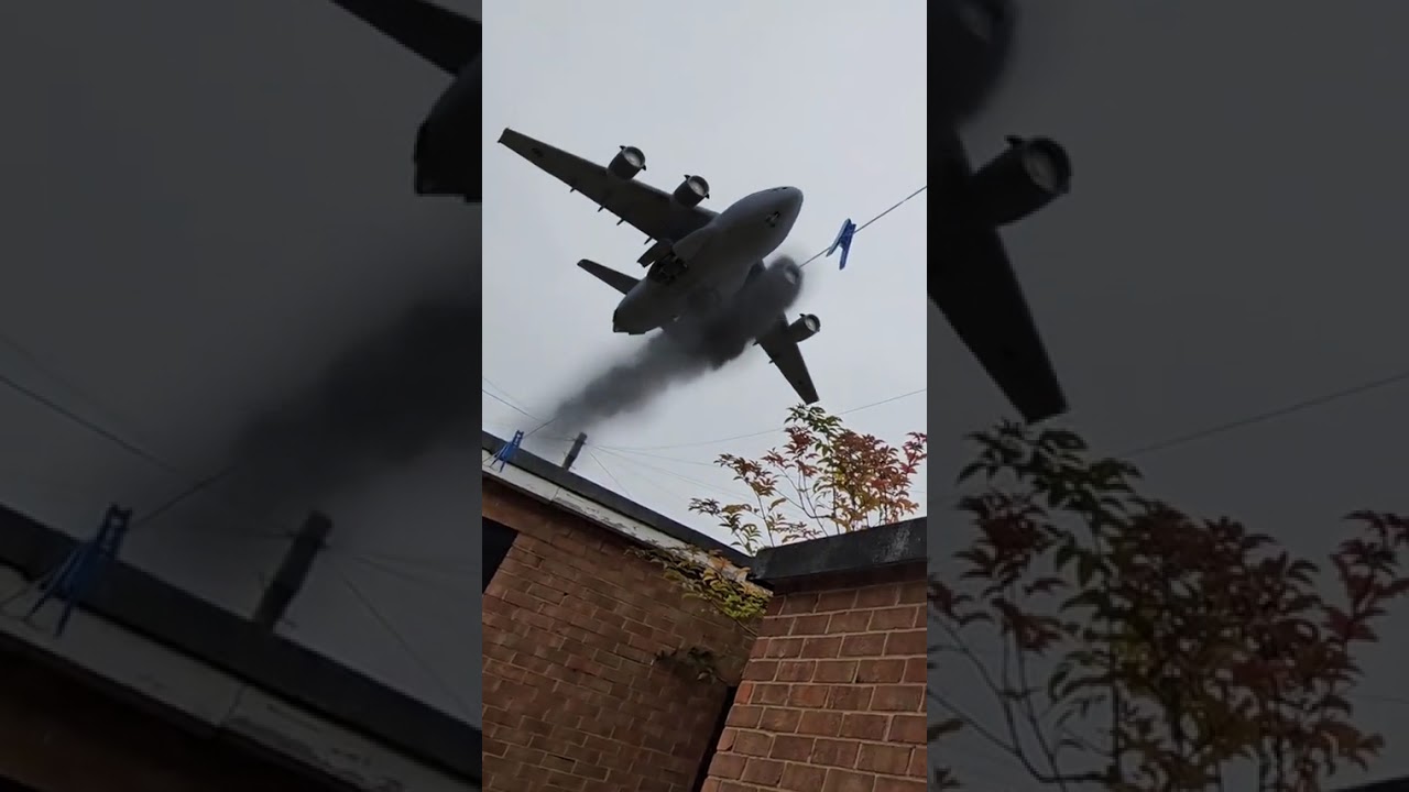 smoke from airforce cargo carrier 